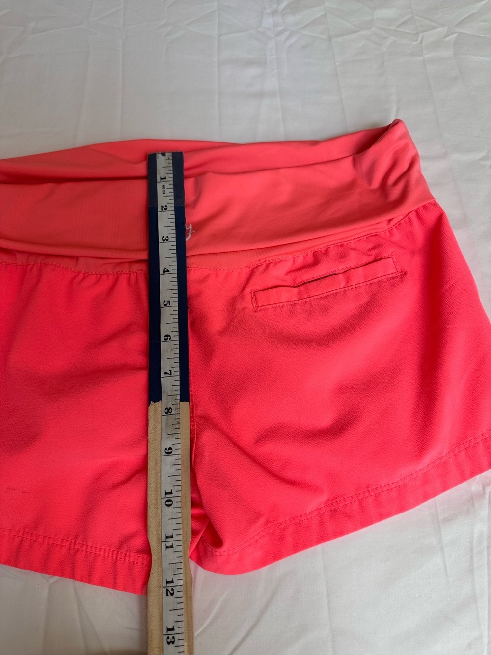 Roxy Women's Neon Coral Fold-Over Waist Skort - Picture 5 of 6